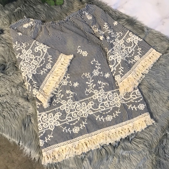 IVORY & BLACK STRIPED TUNIC DRESS - Picture 8 of 8